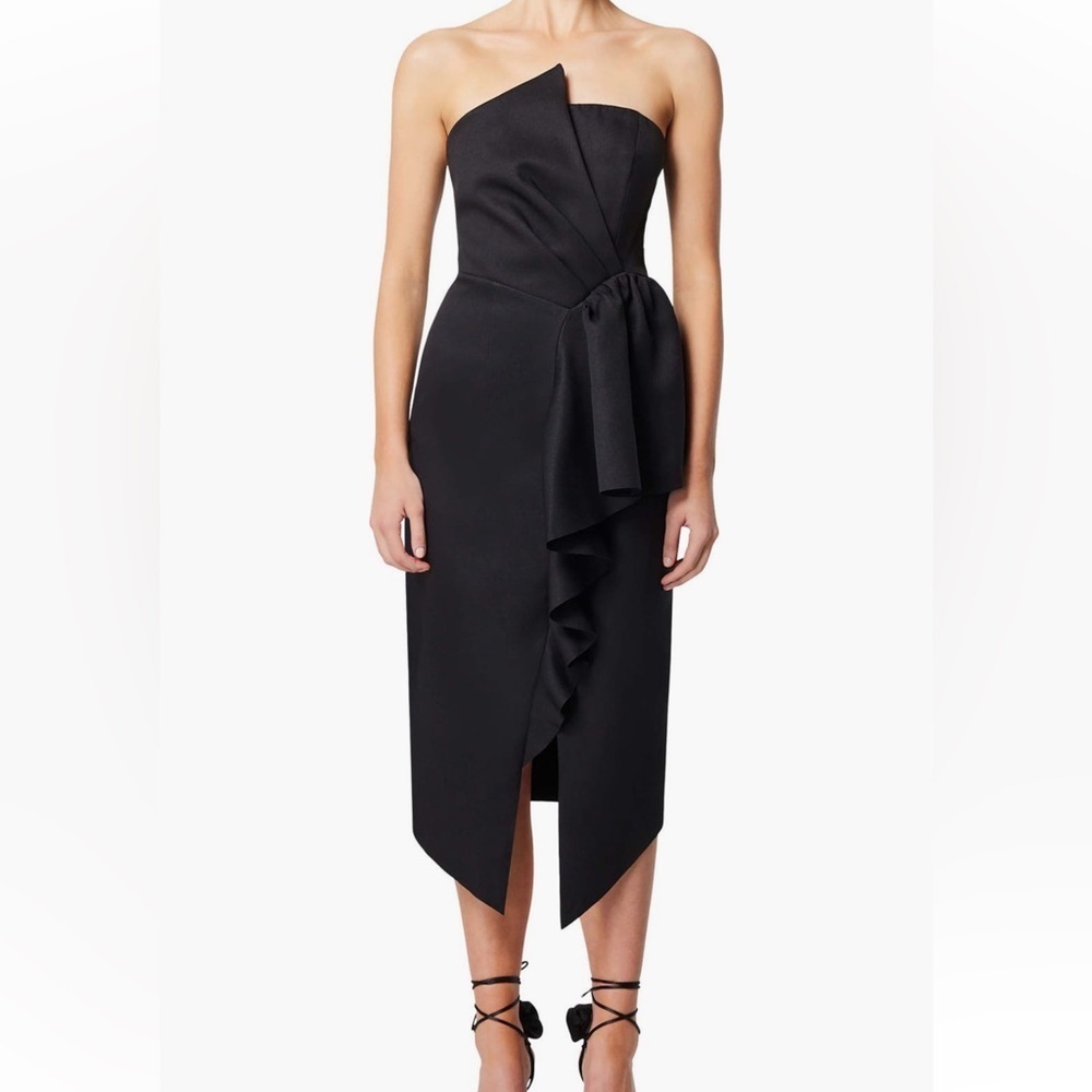 NWT ELLIATT BLACK STRAPLESS COCKTAIL DRESS
